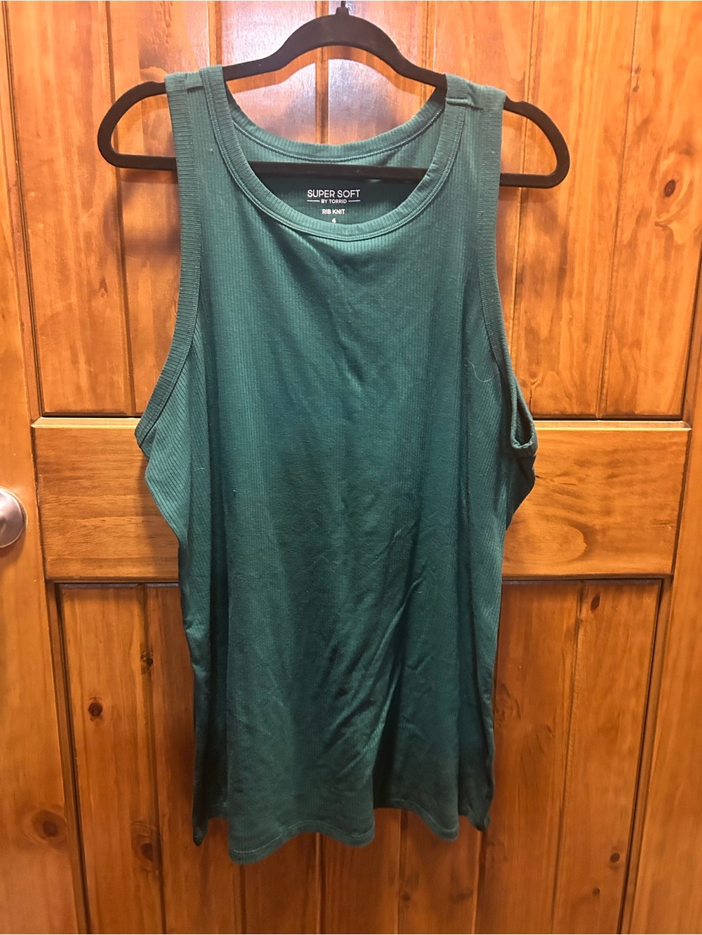 Super Soft Women’s Forest Green Ribbed Tank Top